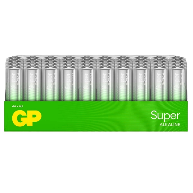 BATTERI GP SUPER ALKALISK 40PK NY